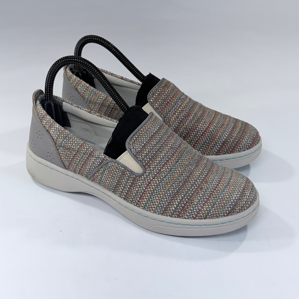 Dansko Belle Shoes Womens 37/6.5-7 Multi Color Woven Slip On Walking Casual